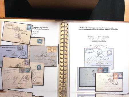 1870-72, Sammlung Doppelfrankierungen zwischen Frankreich