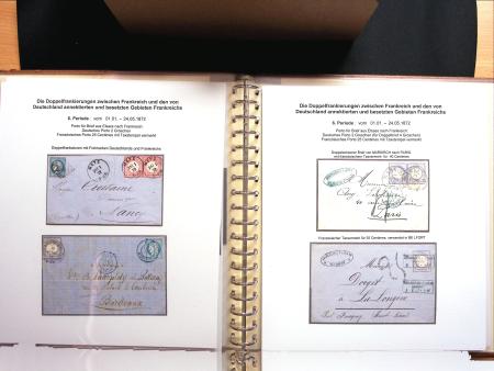 1870-72, Sammlung Doppelfrankierungen zwischen Frankreich