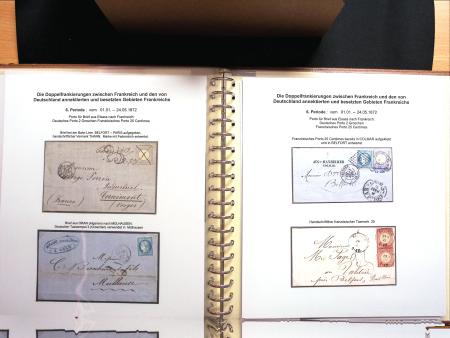 1870-72, Sammlung Doppelfrankierungen zwischen Frankreich