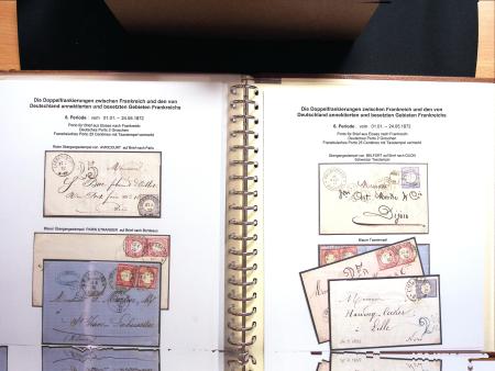 1870-72, Sammlung Doppelfrankierungen zwischen Frankreich