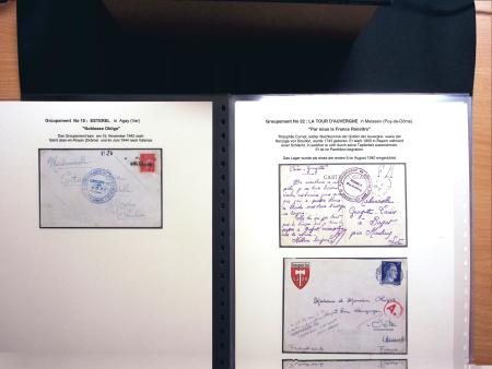 37 lettres, cartes postales et documents concernant