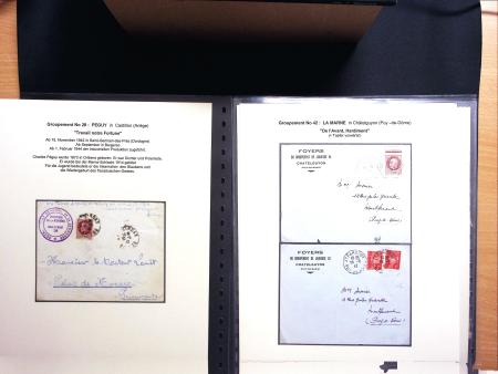 37 lettres, cartes postales et documents concernant