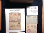 37 lettres, cartes postales et documents concernant