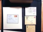 37 lettres, cartes postales et documents concernant