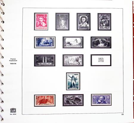 1931-1999, Collection de timbres neufs de France en