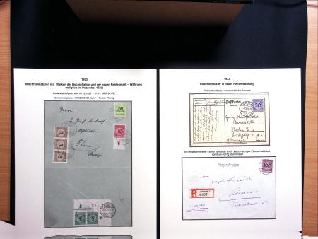 1923, Spezialsammlung Freimarken Ziffernmuster auf