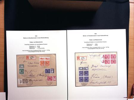 1923, Spezialsammlung Freimarken Ziffernmuster auf