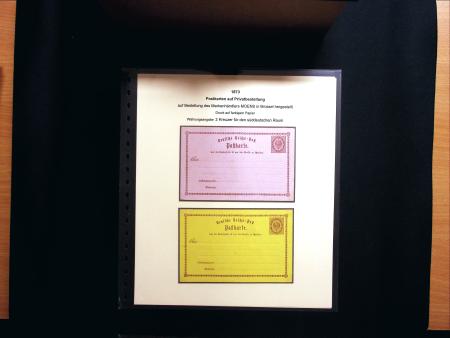 1873, Sammlung Privatganzsachenumschläge und -streifbänder
