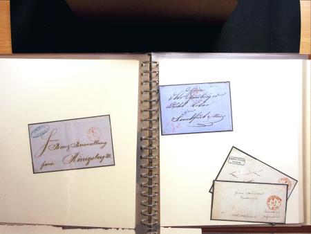 1867-79, Spezialsammlung der roten 'F.' Franco Stempel,