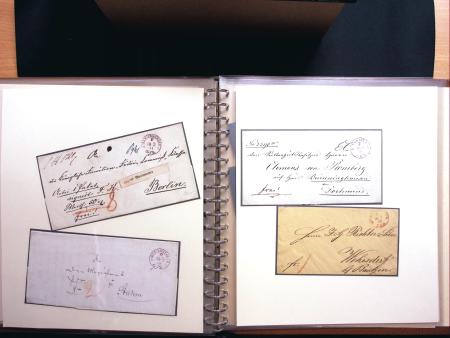 1867-79, Spezialsammlung der roten 'F.' Franco Stempel,