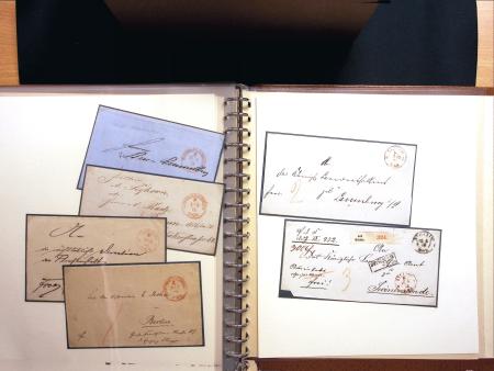 1867-79, Spezialsammlung der roten 'F.' Franco Stempel,