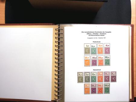 1922-23, Sammlung Deutsche Inflation in Album auf Ausstellungsblättern,