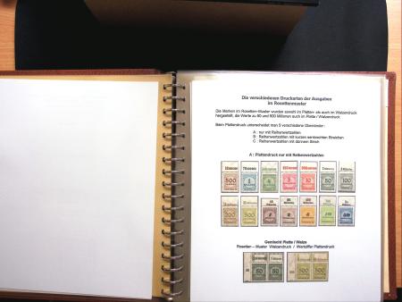 1922-23, Sammlung Deutsche Inflation in Album auf Ausstellungsblättern,