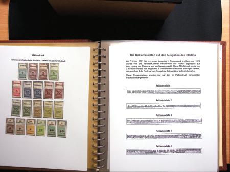 1922-23, Sammlung Deutsche Inflation in Album auf Ausstellungsblättern,