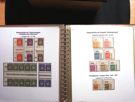 1922-23, Sammlung Deutsche Inflation in Album auf Ausstellungsblättern,