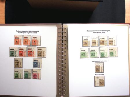 1922-23, Sammlung Deutsche Inflation in Album auf Ausstellungsblättern,
