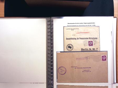 1934-44, Sammlung Dienstmarken '3.Reich' und POL Lochungen
