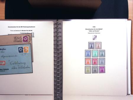 1934-44, Sammlung Dienstmarken '3.Reich' und POL Lochungen