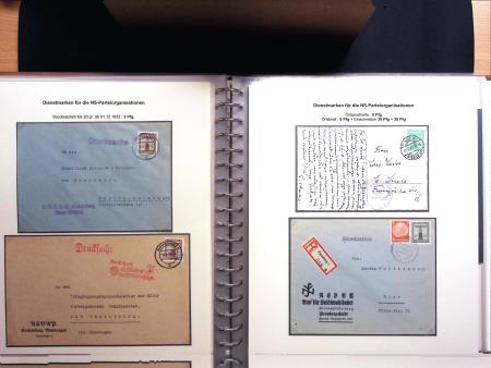 1934-44, Sammlung Dienstmarken '3.Reich' und POL Lochungen