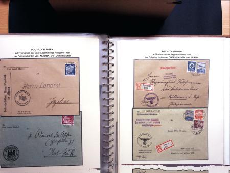 1934-44, Sammlung Dienstmarken '3.Reich' und POL Lochungen