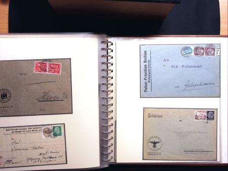 1934-44, Sammlung Dienstmarken '3.Reich' und POL Lochungen