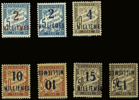 TAXE N°5 +5A +6 +7 +7A +8 +8A, neuf **, TB (cote Y&T