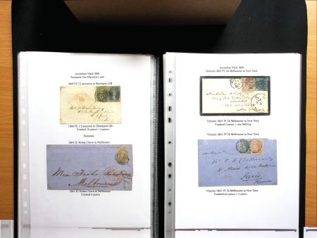 1850-98 POSTAL HISTORY Exhibition collection of 46