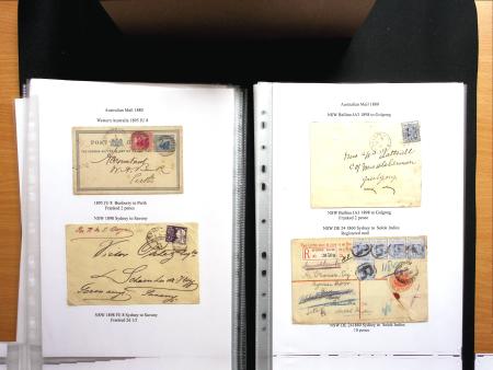 1850-98 POSTAL HISTORY Exhibition collection of 46