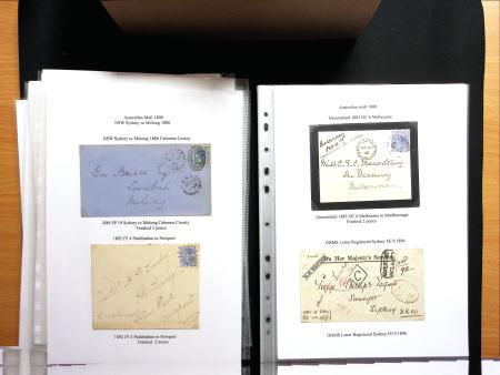 1850-98 POSTAL HISTORY Exhibition collection of 46