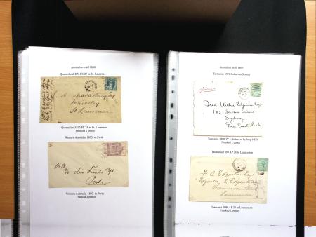 1850-98 POSTAL HISTORY Exhibition collection of 46