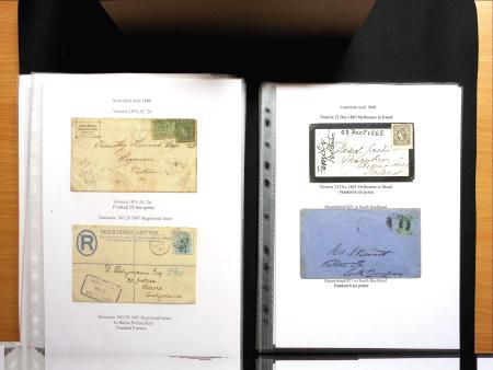 1850-98 POSTAL HISTORY Exhibition collection of 46