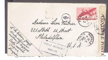 1943-1944, Anciens lots de VO avec timbres des USA