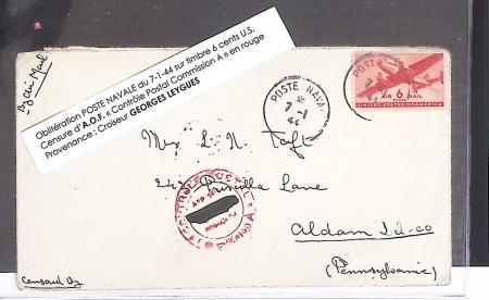 1943-1944, Anciens lots de VO avec timbres des USA