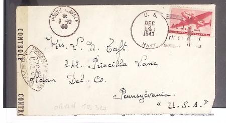 1943-1944, Anciens lots de VO avec timbres des USA