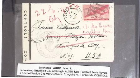 1943-1944, Anciens lots de VO avec timbres des USA
