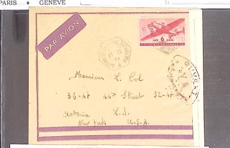 1943-1944, Anciens lots de VO avec timbres des USA