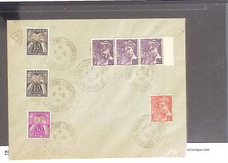 1943-1944, Anciens lots de VO avec timbres des USA