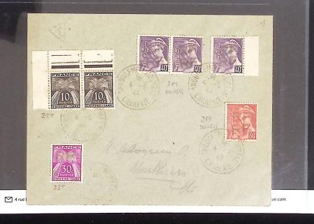 1943-1944, Anciens lots de VO avec timbres des USA