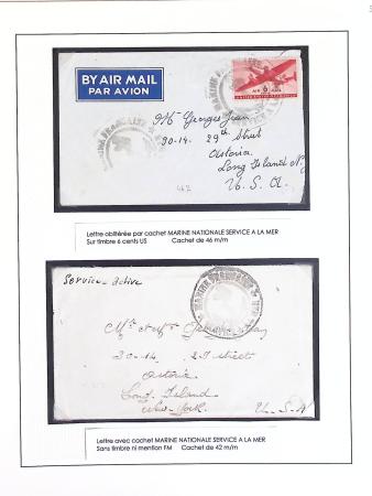 1943-1944, Anciens lots de VO avec timbres des USA