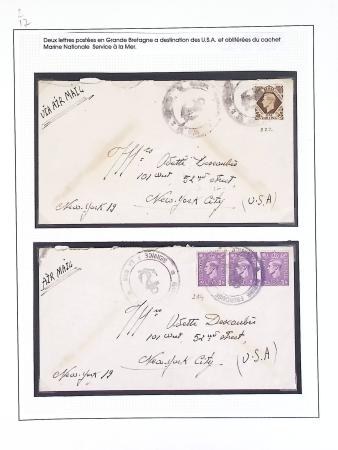 1943-1944, Anciens lots de VO avec timbres des USA