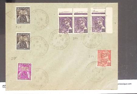 1943-1944, Anciens lots de VO avec timbres des USA