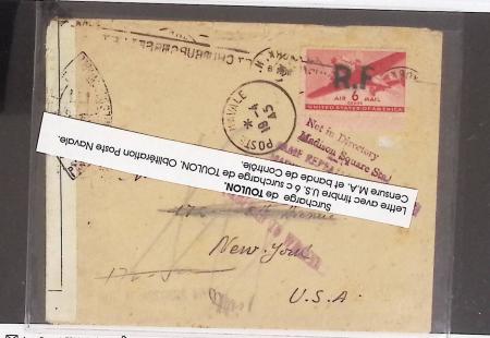 1943-1944, Anciens lots de VO avec timbres des USA