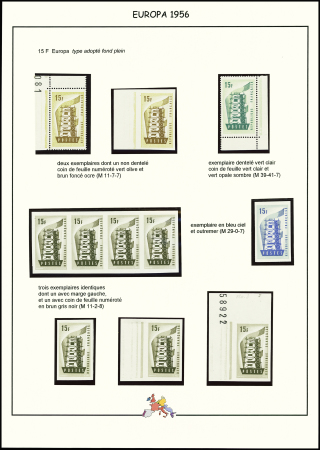 N°1076/77 Joli lot de 46 timbres non dentelés de type