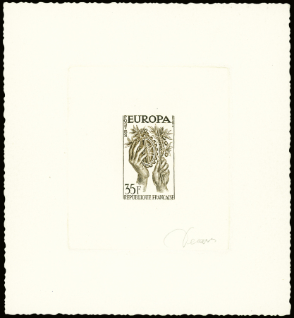 n°1123 Epreuve d'artiste du 35F en brun signée A.