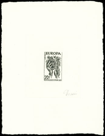 N°1122 Epreuve d'artiste du 20F en noir signée A. Decaris,