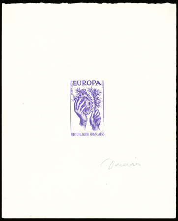 N°1123 Epreuve d'état en violet sans la valeur faciale