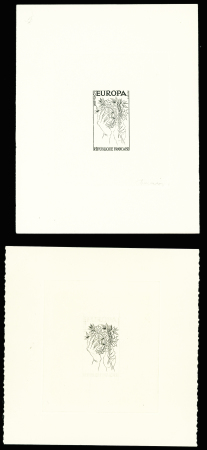 N°1122 Deux épreuves d'artiste et d'état en noir, très