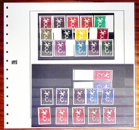 N°1173/74 24 essais de couleur non dentelé, des timbres
