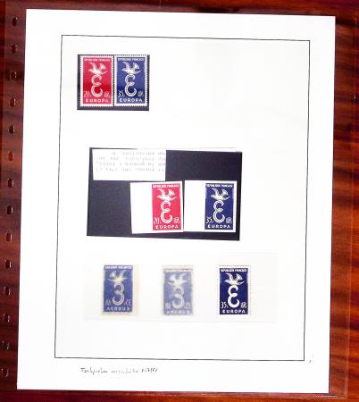 N°1173 Lot de 9 timbres d'Europa France 1958, 20F