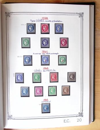 1849-1990, Belle collection de France en 4 classeurs
